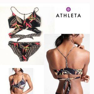 NWT Athleta Hana Reversible Wrap Bikini Top L